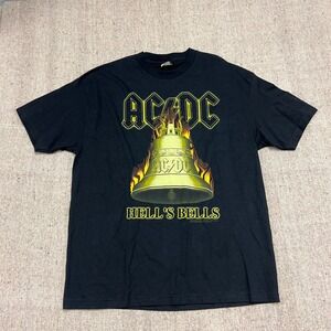 Vintage ACDC Hell's Bells Shirt Mens XL Black 2000s Artimonde